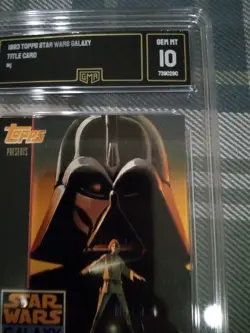💎 Star Wars Galaxy 1993 Topps GMA Grade 10 GEM Title Card Darth Vader #1 Card - Image 2