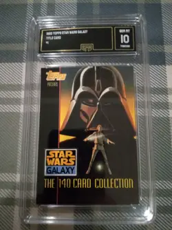 💎 Star Wars Galaxy 1993 Topps GMA Grade 10 GEM Title Card Darth Vader #1 Card - Image 4
