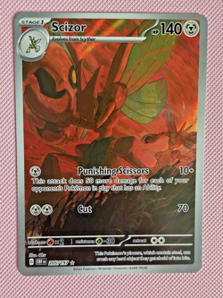 Scizor Illustration Rare Holo Pokemon Card 205/197 SV03-Obsidian Flames New Mint - Image 1