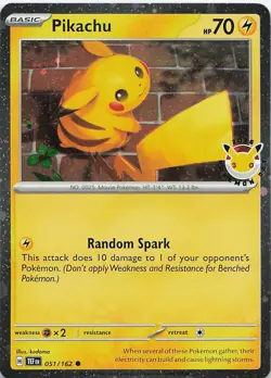 Pikachu (Pokemon Day 2026) Common Miscellaneous Cards & Products 051/162 NM - Image 1