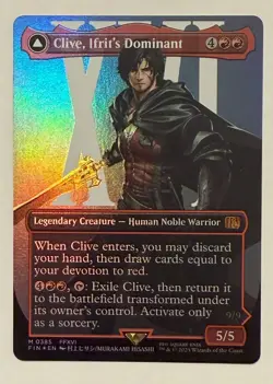 Clive, Ifrit's Dominant Borderless Foil - Mythic - Final Fantasy MTG - Image 1