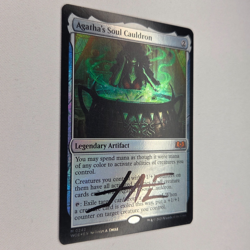 SIGNED FOIL AGATHA'S SOUL CAULDRON WIDLS OF ELDRAINE JASON A. ENGLE NM MTG - Image 3