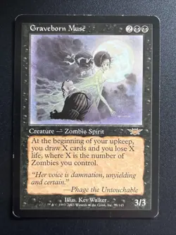 Magic Mtg Legions Graveborn Muse MP - Image 1