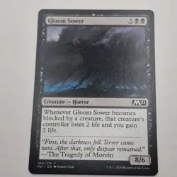 MTG: Gloom Sower 100/274 - M21 Core Set 2021 Black Common - Image 1