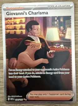 Pokemon Card TCG - Giovanni's Charisma 204/165 - S&V 151 - SIR - NM ⭐ - Image 1