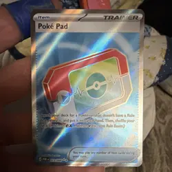 Pokemon Poke Pad 113/088 POR Trainer Item Full Art Holo Uncommon Card - Image 1
