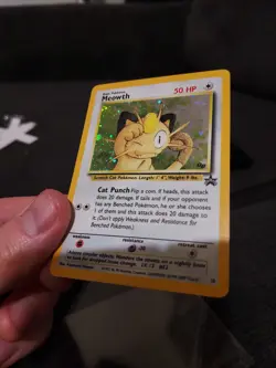Meowth Promo 10 - Black Star GB Game Boy Stamped - Holo Rare Pokemon Card - LP - Image 2