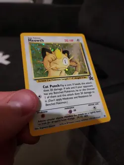 Meowth Promo 10 - Black Star GB Game Boy Stamped - Holo Rare Pokemon Card - LP - Image 3