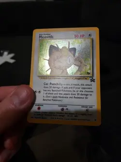 Meowth Promo 10 - Black Star GB Game Boy Stamped - Holo Rare Pokemon Card - LP - Image 5