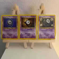Unown [d] 47/75 + [e] 67/75 + [o] 69/75 Neo Discovery WOTC Pokemon TCG - Image 1