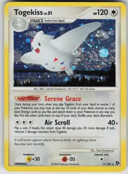 Pokemon TCG Togekiss Holo Rare Great Encounters 11/106 - Image 1