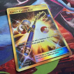 Pokemon TCG Lana's Fishing Rod Secret Holo Rare 266/236 Cosmic Eclipse - Image 1