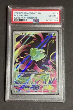 Pokemon Bulbasaur Me01 Mega Evolution Illustration Rare Holo PSA 10 #133/132 - Image 1