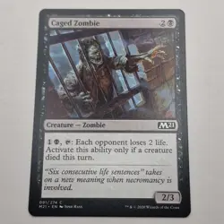 MTG: Caged Zombie 091/274 - M21 Core Set 2021 Black Common - Image 1