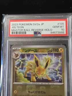 2023 Pokemon Tcg Jolteon Japanese Master Ball Reverse Holo #135 Psa 10 - Image 3