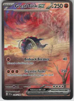 Pokemon TCG Great Tusk ex Special Ill Rare Scarlet & Violet Base Set 246/198 - Image 1