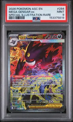 2026 POKEMON ASC EN-ASCENDED HEROES #284 MEGA GENGAR EX PSA 9 - Image 1