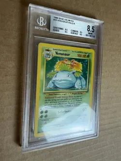 1999 Pokemon Base Set Unlimited Venusaur #15 BGS 8.5 - Image 3