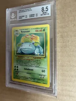 1999 Pokemon Base Set Unlimited Venusaur #15 BGS 8.5 - Image 4