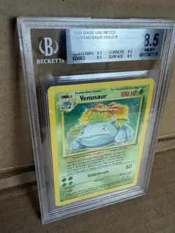 1999 Pokemon Base Set Unlimited Venusaur #15 BGS 8.5 - Image 5