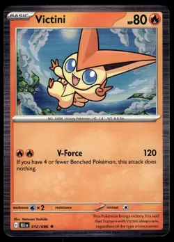 VICTINI - 012/086 Rare Black Bolt Pokemon Holo NM - Image 1
