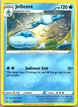 Jellicent 042/163 - SWSH05: Battle Styles Rare Pokemon TCG NM - Image 1
