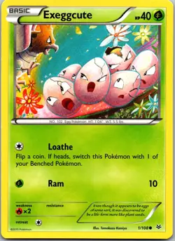 Exeggcute 1/108 - XY - Roaring Skies Pokemon Common LP - Image 1