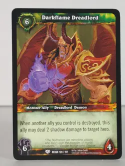 Darkflame Dreadlord - Reign of FIre - 128/197 - World of Warcraft - Common - Image 1