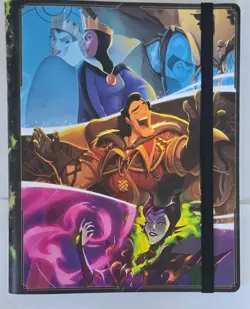 Disney Lorcana TCG Villains Card Binder With Elastic Strap - Image 1