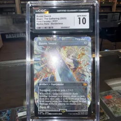BUSTER SWORD Final Fantasy Borderless Mythic CGC 10 MTG - Image 1