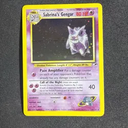Pokemon TCG Sabrina's Gengar Gym Challenge Holo Rare 14/132 Unlimited 80 HP Card - Image 1