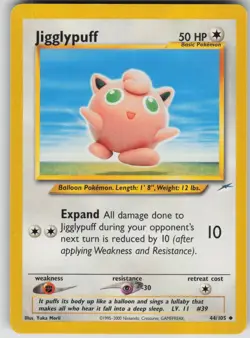 Pokemon TCG Jigglypuff Uncommon Neo Destiny 044/105 - Image 1
