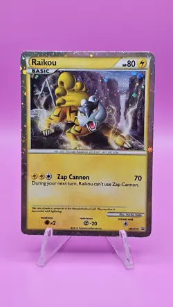 Pokemon TCG Raikou HGSS19 Black Star Promo Holo MP💛⚡💛 - Image 1