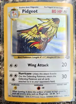 Pokemon 1999 Jungle Pidgeot 8 Rare Holo LP - Image 1