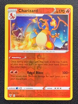 Charizard 025/185 Rare Reverse Holo Vivid Voltage Pokemon - Image 1