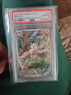 PSA 10 Meowth Promo 192/SV-P Starter Deck Generations Japanese Pokemon Battleset - Image 1