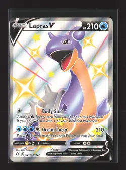 Pokemon Shining Fates: Shiny Vault #SV110/SV122 Shiny Holo Rare,Holo Lapras V - Image 1