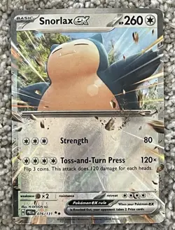 Pokemon TCG - Snorlax ex EX Double Rare PRE SV: Prismatic Evolutions 076/131 NM - Image 1