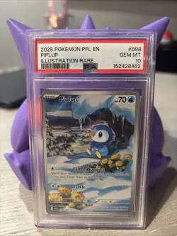 PSA 10 Piplup 098/094 Pokemon Phantasmal Flames Illustration Rare 2025 GEM MINT - Image 1