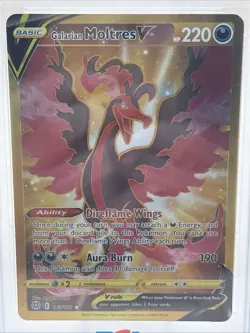 PSA 9 FA/Galarian Moltres V 2022 Pokemon SWSH #183 Brilliant Stars Secret Mint - Image 2