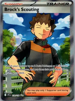 Brock's Scouting 179/159 Ultra Rare Journey Together Pokemon Holo Near Mint - Image 1