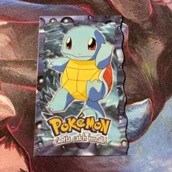 1999 Topps Pokemon Movie Edition #07 Squirtle Evolution Die-Cut #7 Blue Logo - Image 1