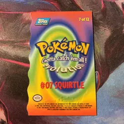 1999 Topps Pokemon Movie Edition #07 Squirtle Evolution Die-Cut #7 Blue Logo - Image 2