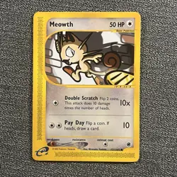 Meowth 121/165 - C Expedition - E Reader LP/NM - Vintage WOTC Pokemon TCG - Image 1