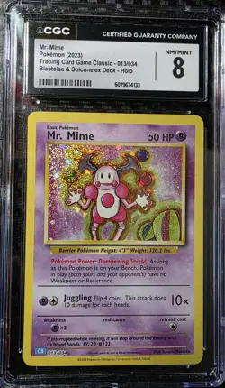 Pokemon Mr. Mime TCG Classic Blastoise & Suicune Ex Deck Holo NM/MINT CGC 8 - Image 1