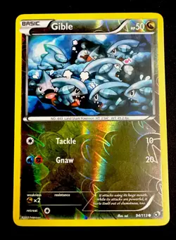 Gible Reverse Foil #94/113 NM 2013 Pokemon Black & White Legendary Treasures - Image 1