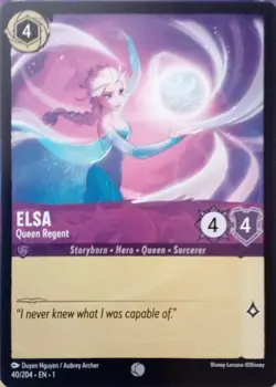 40/204 ELSA QUEEN REGENT THE FIRST CHAPTER COMMON DISNEY LORCANA CARD - Image 1