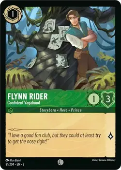 Flynn Rider - Confident Vagabond 81/204 Rise of the Floodborn Non-Foil Lorcana - Image 1