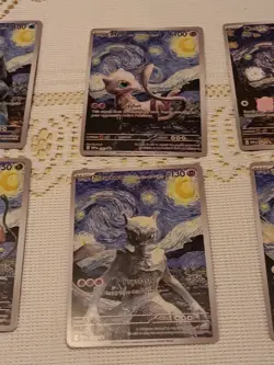 6 Starry Night Pokemon x Van Gogh Promo Card -Read Description - Image 3