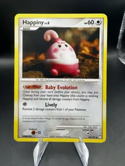 2007 Pokemon Diamond & Pearl 4 Card Lot: Happiny, Clefairy, Chansey x2 VINTAGE - Image 2